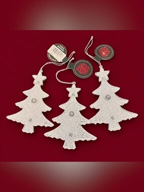 Sullivans Clear Acrylic Sparkly Christmas Ornaments Set of 3 (82)